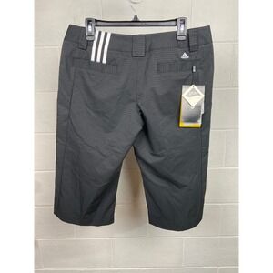 adidas Women’s Black Athletic Golf Shorts with White Stripe